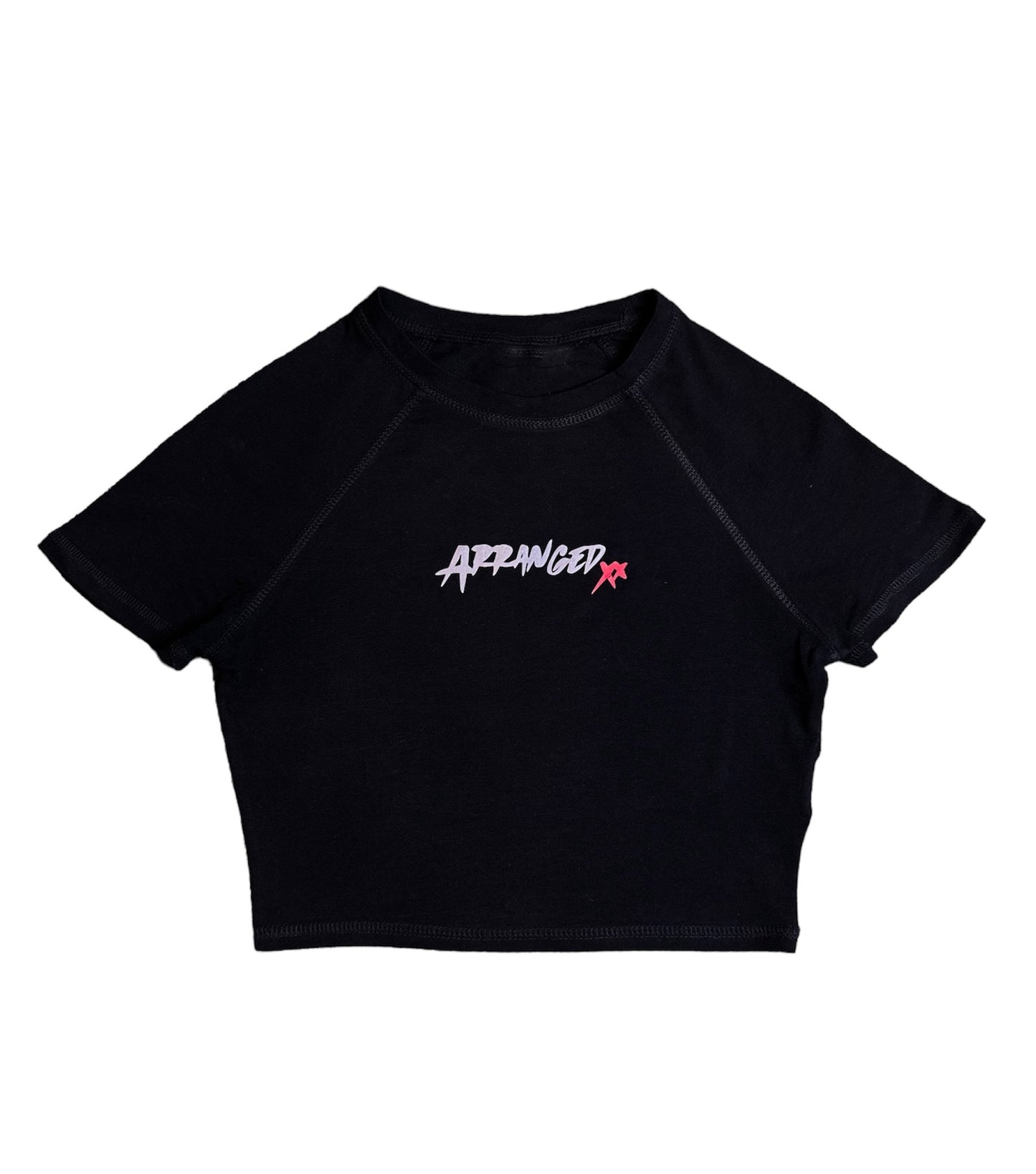 Long As You Known Me Crop Tee - Black (Red)