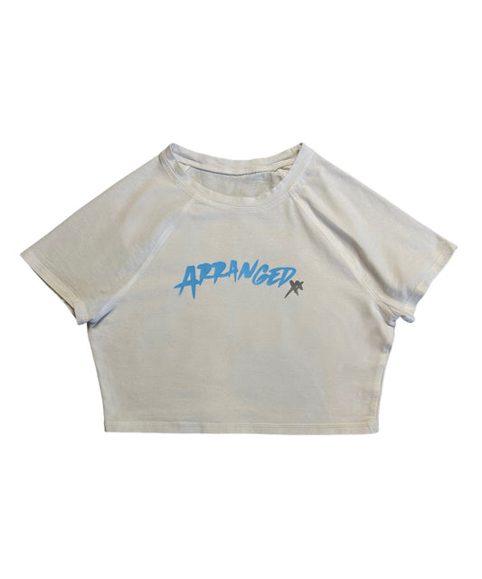 On Froze Crop Tee - White (Blue)