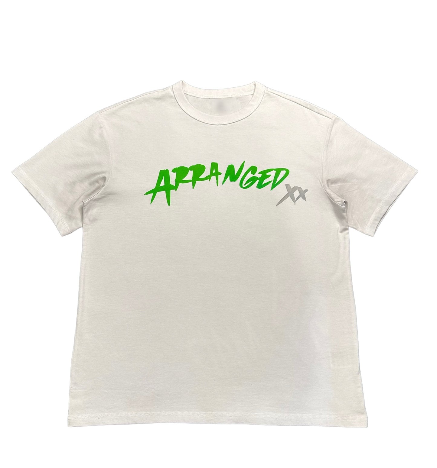 Arrangedxx Classic Tee - White (Reflective Green)