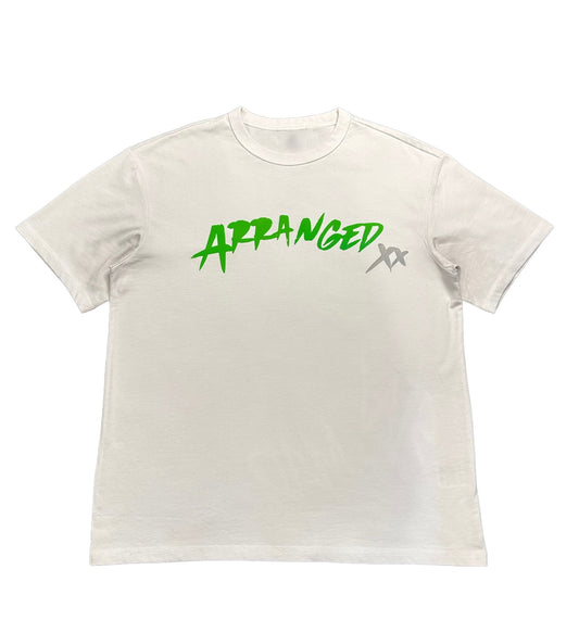 Arrangedxx Classic Tee - White (Reflective Green)