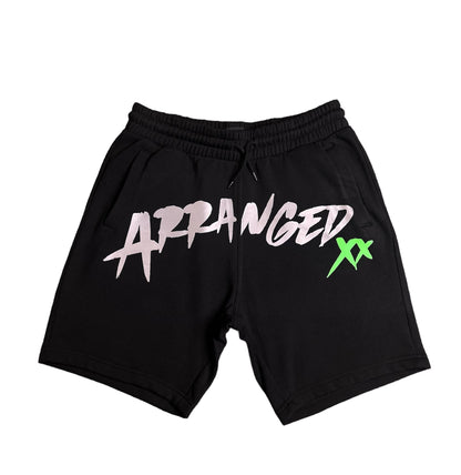 For The Streets Shorts - Black (Green)